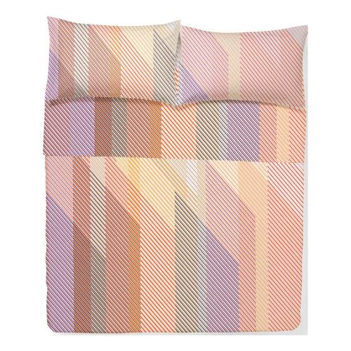 Happidea Completo letto due piazze raso di cotone RUBINO 0238 05E