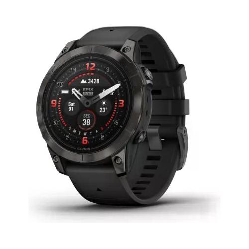 Garmin Smartwatch ( AMOLED ) EPIX Pro Gen 2 Sapphire Edition Carbon gray DLC titanium e Black 47 mm 010 02803 11
