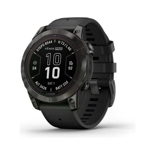 Garmin Smartwatch ( MIP ) FENIX 7 Pro Sapphire Solar Edition Carbon gray e Black 47 mm 010 02777 11