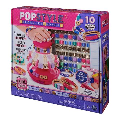 COOL MAKER, POP STYLE BRACELET MAKER, MACCHINA CREA BRACCIALETTI CON 170  PERLINE ALLA MODA E 20 ELASTICI, PER BAMBINE E BAMBINI, 7 + ANNI - Toys  Center