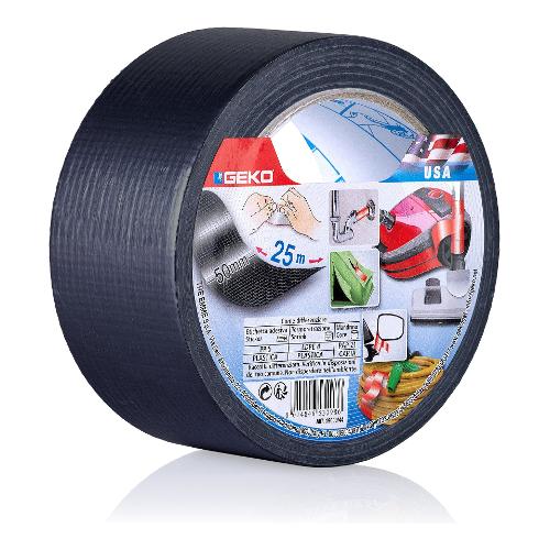Geko Nastro telato 5cm x 25m USA Nero 19000 46