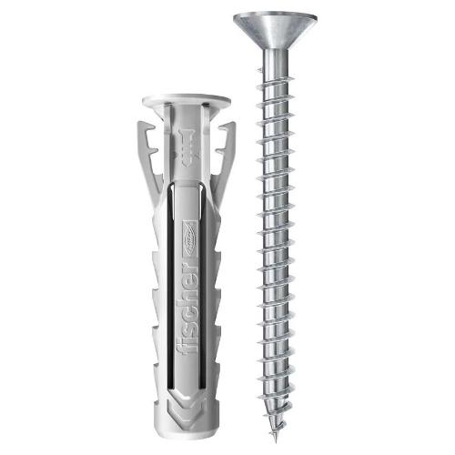 Fischer Set tasselli plastica con vite (5 mm) Sx Plus 5x25 S K 567544