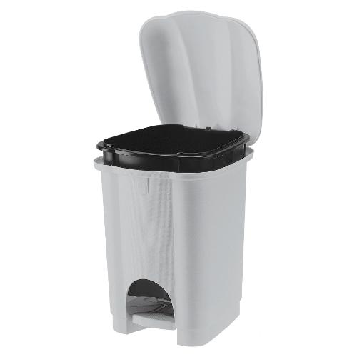 Tontarelli Pattumiera cucina (6L) coperchio a pedale CAROLINA Grigio 810153610D