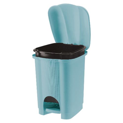 Tontarelli Pattumiera cucina (6L) coperchio a pedale CAROLINA Azzurro 810153670V