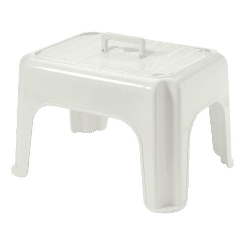 Sgabello bagno Impilabile con Manico DUMBO STOOL Bianco 39 x 30 x