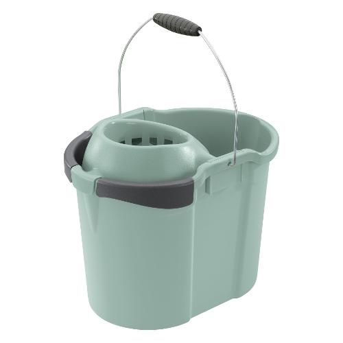 Secchio mocio 16L con strizzatore AURORA Salvia 39,5 x 30,5 x 31