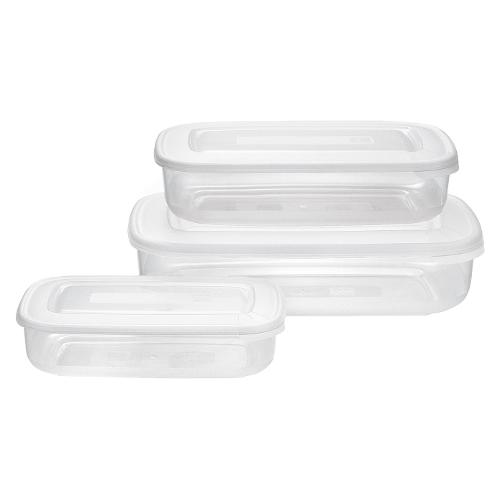 Tontarelli Set contenitori alimenti 3 pz 930 ml, 1,9 e 3,0 lt FAMILY FOOD Bianco 9040572112