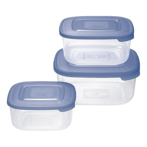 Tontarelli Set contenitori alimenti 3 pz 950 ml, 1,5 e 2,5 lt FAMILY FOOD Azzurro 904063771G