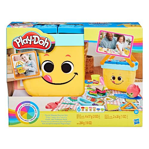 Hasbro Pasta modellabile Primo Picnic Forme Colori 4 barattoli 56gr,  2 da 28gr e accessori PLAY DOH F69165L0