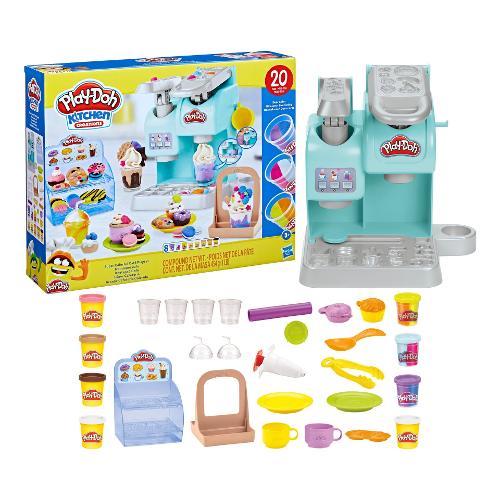 Hasbro Pasta modellabile Super Colorful Cafè 8 barattoli 57gr,  2 da 28gr e accessori PLAY DOH F58365L0