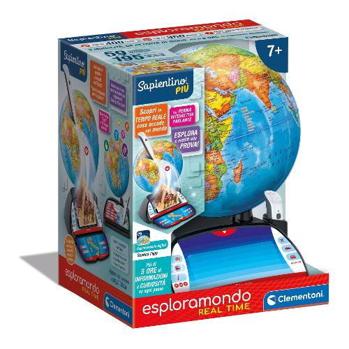 Clementoni Gioco educativo Globo Esploramondo Real Time SAPIENTINO 16446