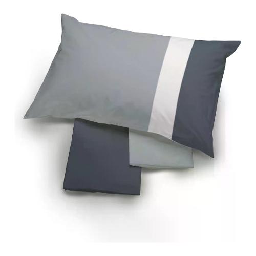 Happidea Completo letto piazza e mezza cotone RAINBOW T5161 T5162 Ardesia