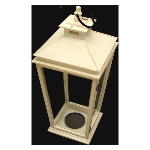 Amicasa Lanterna (74x32x32cm) Big CARINZIA Bianco slavato Art 13A