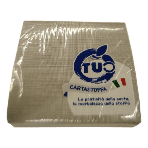 Essebidue Set tovaglioli monouso 24pz Oxford 2 Veli Grigio GR00900930