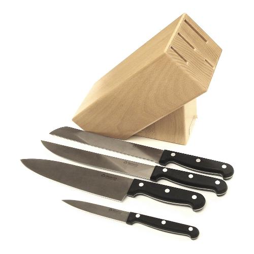 Coltellerie Maserin Ceppo con coltelli 4 pz Naturale 2081 BRI