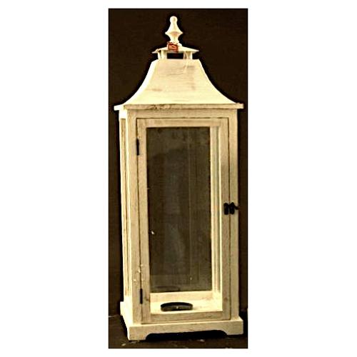 Amicasa Lanterna (19x19x52cm) Small DENMARK Bianco slavato Art 3B