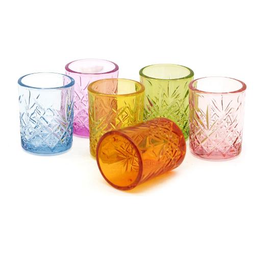 Set bicchieri Liquore 6pz TIMELESS Colori assortiti 4,8 x 6,1 cm 62ml