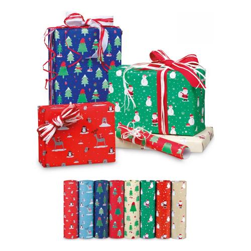 Saul Sadoch Rotolo carta regalo natalizia ECO Happy Christmas Assortito (200x70 cm) EC3I1 08N