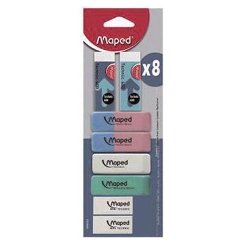 Maped Gomme assortite 8 pz 100511