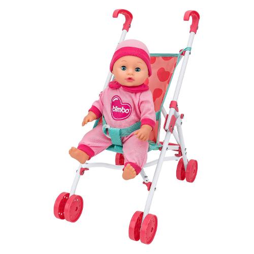 Globo Bambola Baby Greta con passeggino (36cm) BIMBO 40963