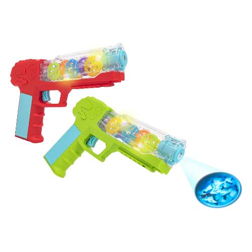 Globo Pistola giocattolo Gear Gun Projection luci e suoni W’TOY assortito 42019