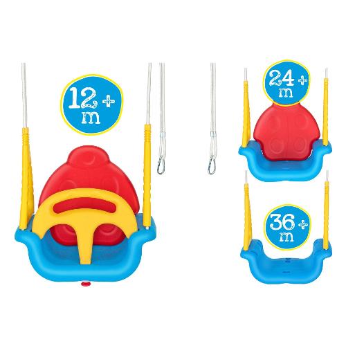 Globo Sedile altalena 3 in 1 modulabile (max25Kg) DOLU Multicolor 41310