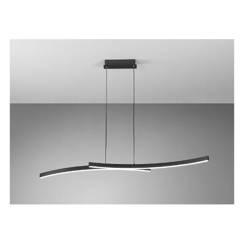 Vivida International Sospensione HYPERBOLA Nero (120x48x150cm) 0097 30 NE WN 1 luce - LED - Max 30W