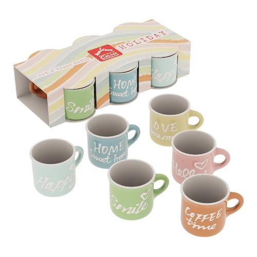 Set tazzine caffè 6pz HOLIDAY Colori assortiti Art.41