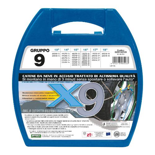 Co Ra Catene neve romboidali per autovetture 9 mm X9 Gr. 9 (90) 844250
