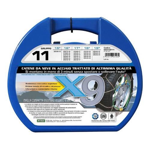 Co Ra Catene neve romboidali per autovetture 9 mm X9 Gr. 11( 110) 844241