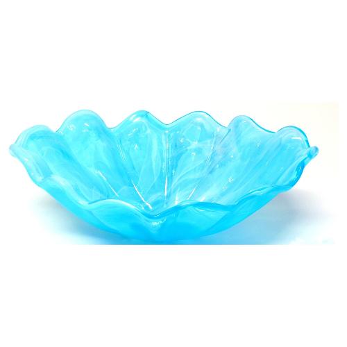 Sm3000 Centro tavola Vetro (27x10cm) Barchetta Azzurro alabastro 05955
