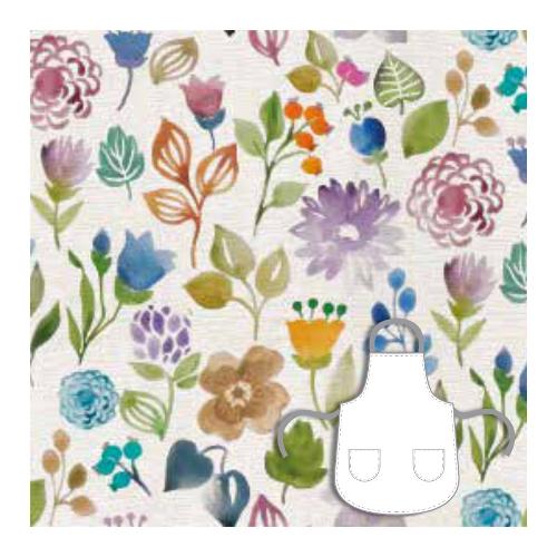 Tessitura di Arconate Grembiule cucina FIORE con pettorina TA 0030 G1 0030