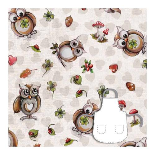 Tessitura di Arconate Grembiule cucina GUFO con pettorina TA 0109 G1 0109