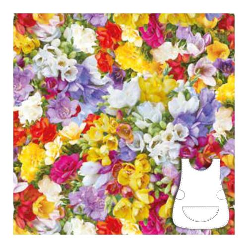 Tessitura di Arconate Grembiule cucina FLOWER casacca TA 0107 G2 0107