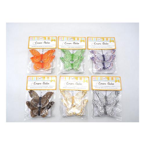 Creare Italia Decoro Set 2 farfalle carta 7x10 cm Assortito 11677