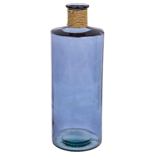 Bizzotto Vaso Vetro (33,5x42cm) Bottiglia ROTANG Cobalto 0202704