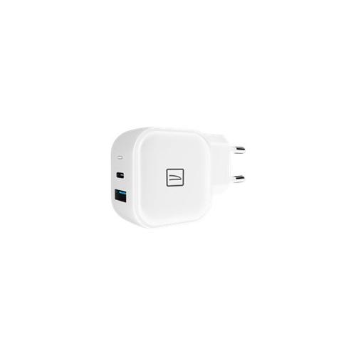 Tucano Caricabatterie USB Type-A, USB Type-C CHARGER GAN 38w Power Delivery White MA GAN38 EU W