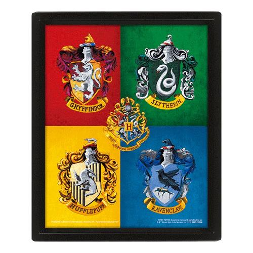 Pyramid International Poster 3D HARRY POTTER Colourful Crests EPPL71364