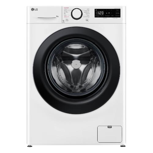 Lg Lavatrice 9 Kg AI DD Steam White e Black F4R3009NSWB classe A 1400giri/min (60x56,5x85cm)