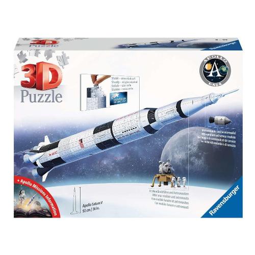 Ravensburger Puzzle 504 pz Apollo Saturn V Rocket 8a+ (20x20x91,8cm) 3D 11545
