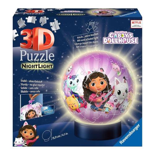Ravensburger Puzzle 74 pz Nightlamp Gabby's Dollhouse 6a+ (12,9x15,9cm) 3D 11575