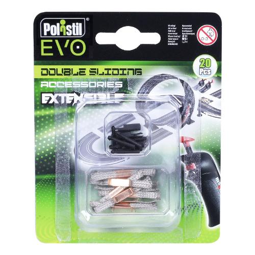 Polistil Set 10 spazzole e supporti per piste EVO 926782 048
