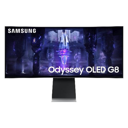 Samsung Monitor 34" ( OLED 2K 1440p ) ODYSSEY OLED G8 Curved WQHD Silver LS34BG850SUXEN