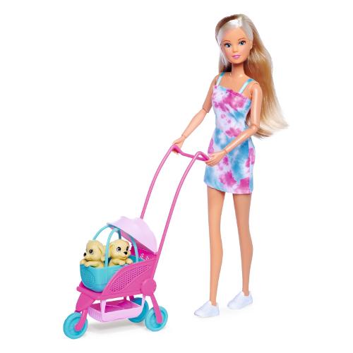 Simba Bambola Dog Buggy con passeggino cuccioli (29cm) STEFFI LOVE 105733630