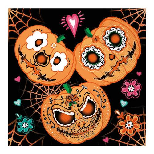 Gabbiano Set tovaglioli monouso 20pz 3 Veli Halloween SMART 77523