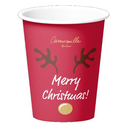 Camomilla Bicchieri monouso SMART Merry Christmas Ho Ho Ho Rosso 8pz 77370