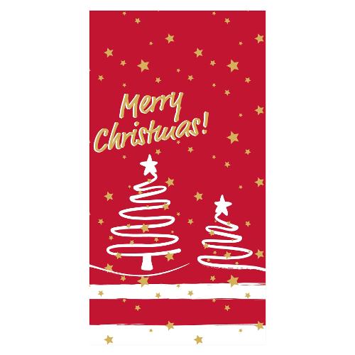Camomilla Tovaglia monouso Merry Christmas Ho Ho Ho SMART Rosso 77371 (220x140 cm)