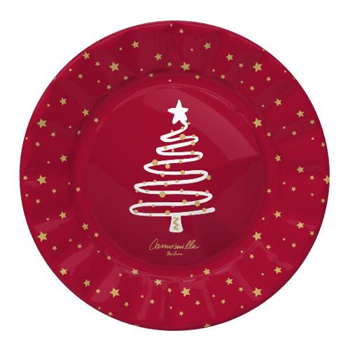 Camomilla Set piatti piani monouso 6pz Merry Christmas Ho Ho Ho SMART Rosso 77365