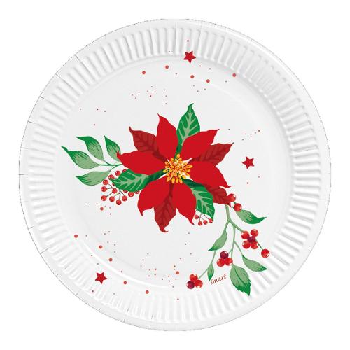 Gabbiano Set piatti frutta monouso (18 cm) Merry Star SMART Bianco e Rosso 77508 8pz