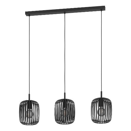 Eglo Sospensione ROMAZZINA Nero (90x20x110cm) 900495 3 luci - E27 - Max 120W